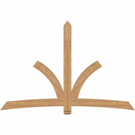 Ekena Millwork Davenport Timber Gable Bracket, Western Red Cedar, 96"W x 64"H x 1 1/2"D x 5 1/2"F, 16/12 Pitch GBW096X64X0206DAV00SWR